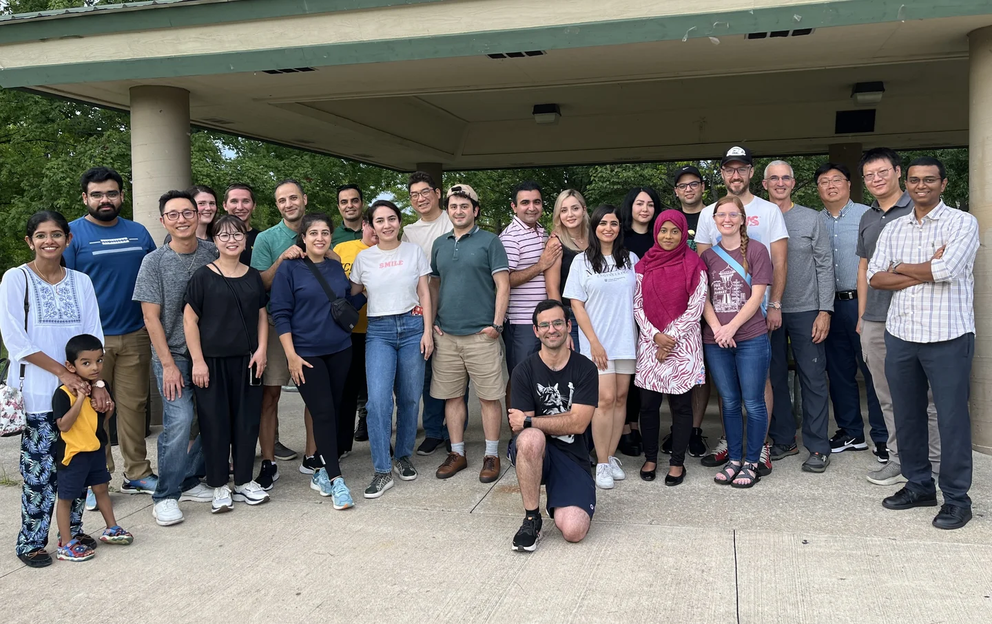 Members of the Industrial & Systems Engineering research community at a group gathering.
